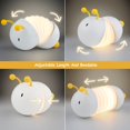 thumbnail image 5 of Luz de noche para bebé, luz de noche LED para niños, luz de noche amarilla recargable por USB portátil para leer, dormir y relajarse, luz de noche para habitación de bebé, forma de oruga, 5 of 5
