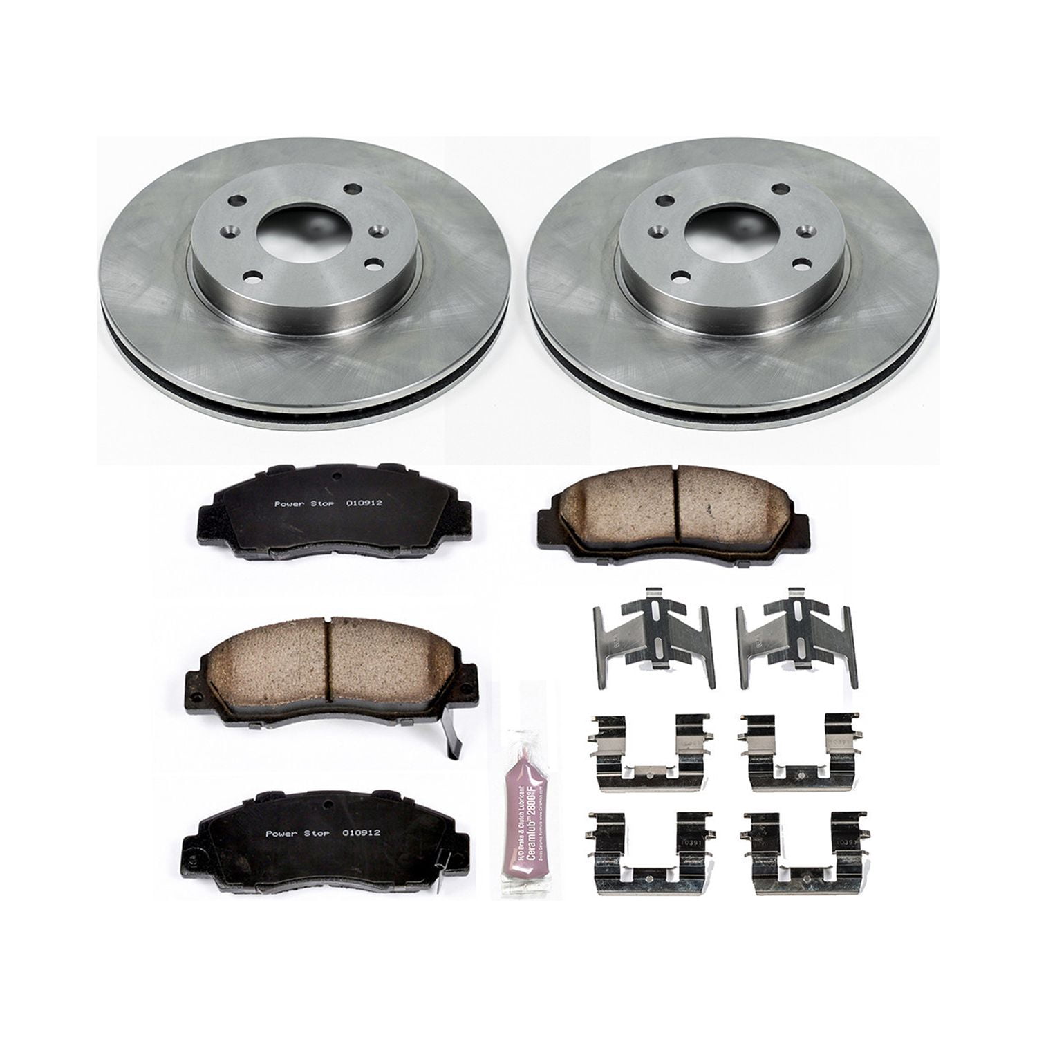 Power Stop Front Stock Replacement Brake Pad and Rotor Kit KOE1237