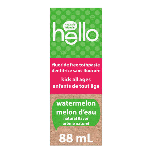 hello Fresh Watermelon Fluoride Free Kids Toothpaste, 119 g Tube