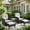 5PCS - Swivel Chairs & Ottoman, variant on POCASSY Outdoor Swivel Glider Chairs - Outdoor Swivel Rocking Chairs Set of 2 with Rattan Side Table, All Weather Black Wicker Outdoor Bistro Set 3 Piece Patio Furniture Set for Porch Pool, Beige