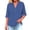 Blue, variant on Cotton Linen Tops for Women Summer Casual Plus Size S-5XL 3/4 Sleeve Button V-Neck Gauze Shirts Loose Fit Blouses Clothing Lavender S