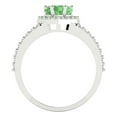 thumbnail image 4 of Halo Engagement Ring for Women - 1.49ct Simulated Green Diamond in 14K White Gold Promise Ring, 4 of 6
