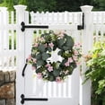 thumbnail image 6 of Wedding Wreath Welcome Sign for Front Door, Wall Hanging Decor Boho Spring Wreaths, Porch Wreath Outdoor Garden Yard Artificial Wreath, 6 of 6