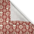 thumbnail image 6 of Ambesonne Nordic Grommet Curtain, Needlework Skull Motif, 50" x 63", Red Beige, 6 of 6
