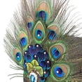 thumbnail image 7 of Jiibva Boho Peacock Feather Headdress - Fluffy Feather Hair Fascinator Hat for Carnival Halloween Party, 7 of 7