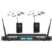 GTD Audio G-622L UHF 200 Channel Professional Wireless Microphone System (Headset & Lapel Lavalier Mic)
