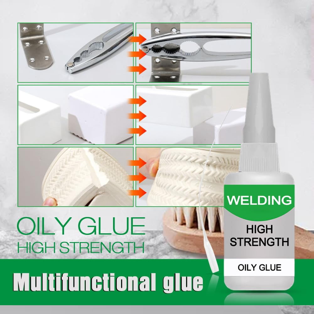 Shoe Glue Sole Repair, High-Strength Oily Glue Instant Adhesive for Metal Plastic Wood Glass Ceramic Leather
