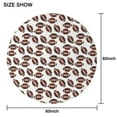thumbnail image 6 of Brown Footballs Repeat Pattern Round Tablecloth 60"x60",Wrinkle Wipeable Table Cloth for Kitchen Dining Room Picnic Patio Party, 6 of 6