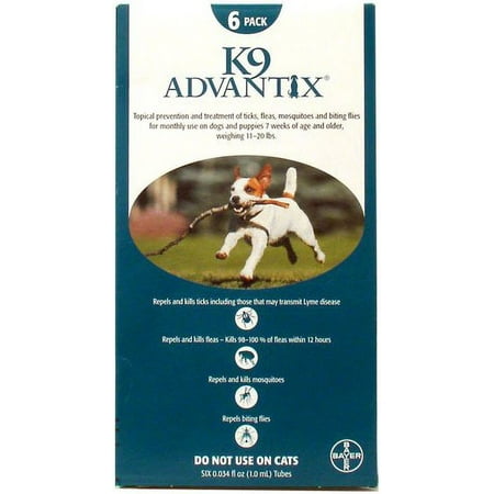 Advantix ADVX-TEAL-20-6 Advantix For Dogs 10-22 Lbs