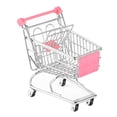 thumbnail image 3 of GUOOL Mini Panier d'Achats Panier Supermarché Chariot à Main Rangement de Jouets Jouets Chariot Créatif Rose, 3 of 9