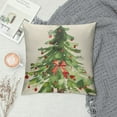 thumbnail image 2 of Qinduosi Watercolor Christmas Tree Pillow Covers In Green Xmas Tree Decorative Pillow Cases with Zipper Set of  Christmas Decorations Indoor Home Decor for Winter Holiday Room Bedroom Cushion Outdoor, 2 of 5