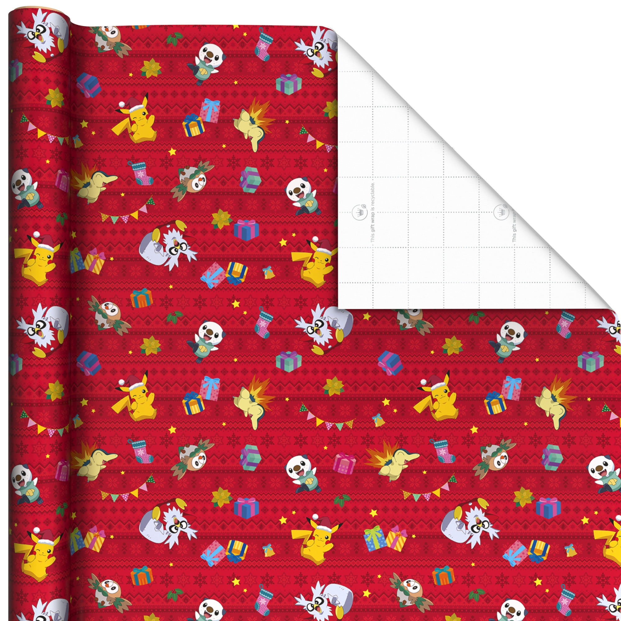 Pokemon 3-Pack Roll Wrap, Pokémon Holiday Wrap Trio