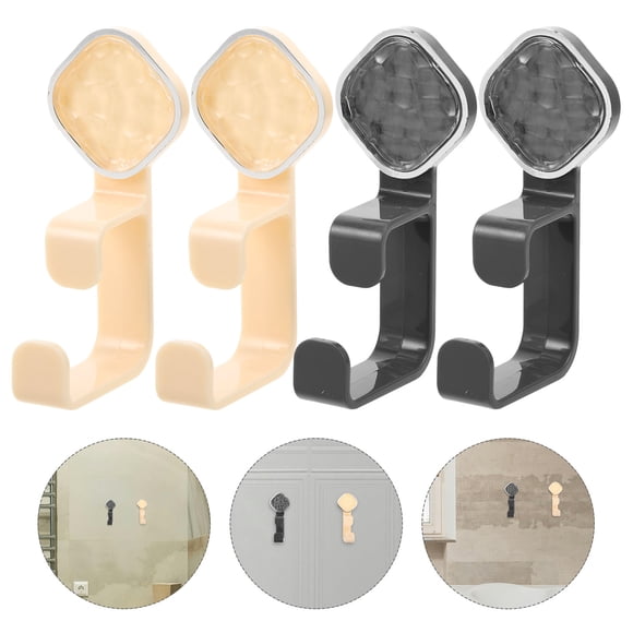 HAMPPLIES 4Ud Colgador De Pared Con Adhesivo Fuerte Para Cocina Y Color Beige