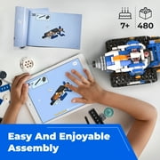 Apitor Robot J Robot Building Kit for Kids Ages 7-12, 6-in-1 STEM Educational Coding Toys with APP Remote Control, Science Engineering Gift for Boys & Girls, 4 Control Modes (480 Pieces)