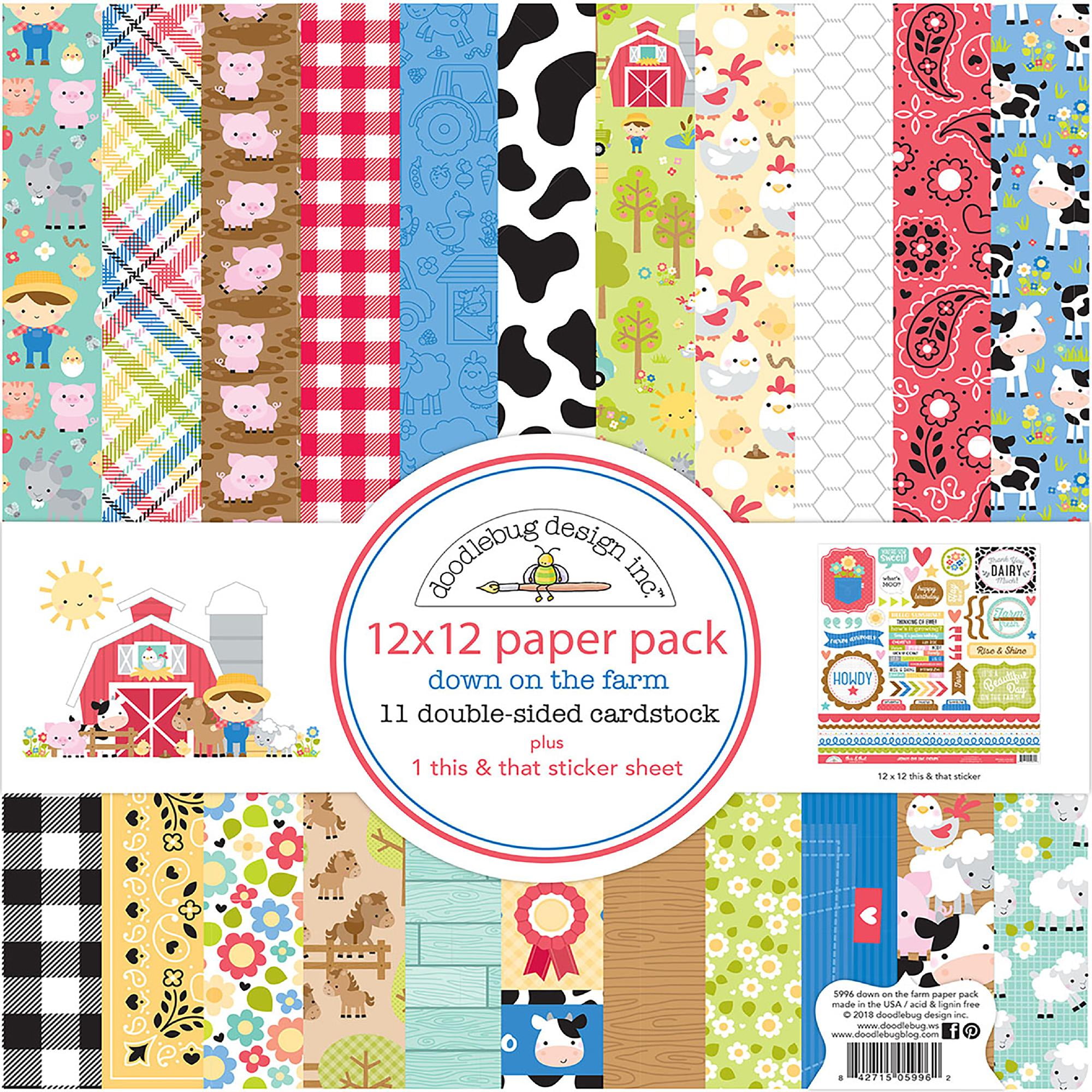 12 x 12 DOODLEBUG 5178 Paper Plus Value Supplies 4th of July 12 Pack Multicolor 