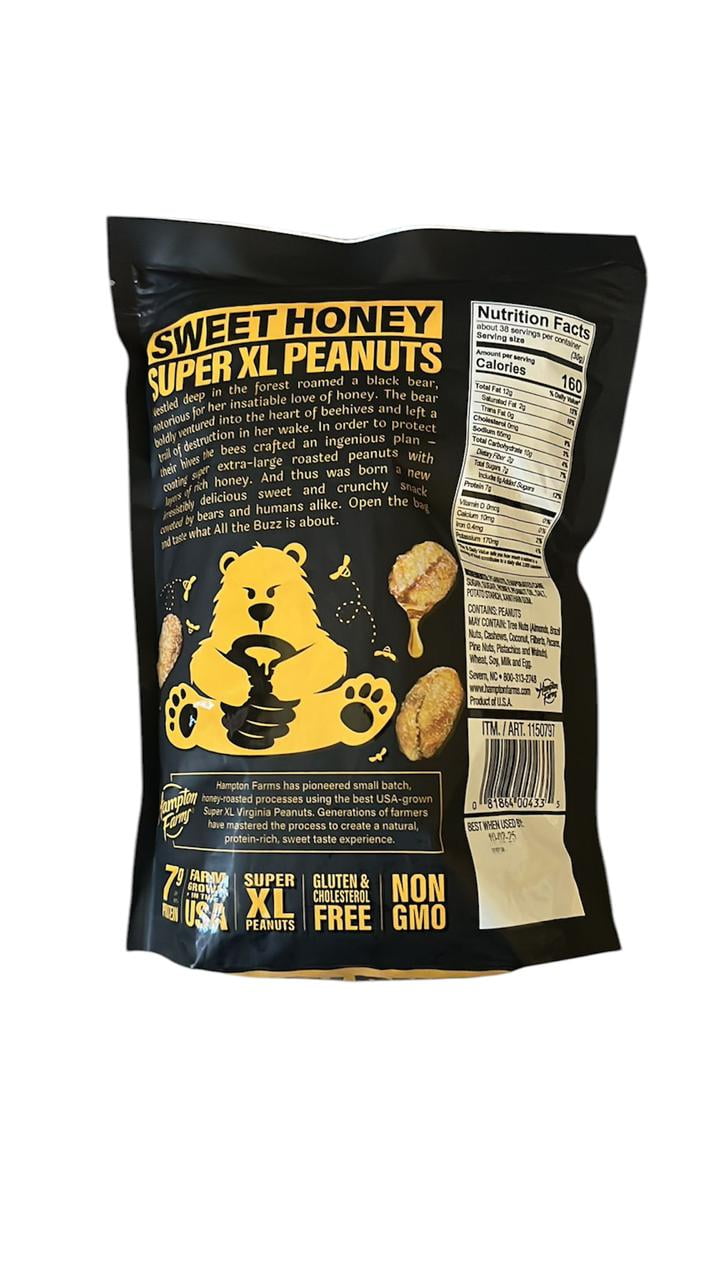 HONEY ROASTED SWEET HONEY SUPER XL PEANUTS-Hampton Farms