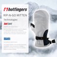 thumbnail image 5 of HOTFINGERS Men's Rip-N-Go Alpine Sport Men's Fabric Mitten, Color: White/Navy, Size: XL, 5 of 5