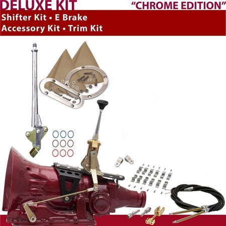 American Shifter C6 Shifter Kit 6 in. E Brake Cable Clamp Clevis Trim Kit for D3C1F