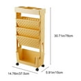 thumbnail image 3 of HLONK Movable Classroom Desk Book Storage Rack - Multi-layer Trolley for Stationery and Books Organization, 3 of 7