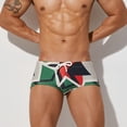 thumbnail image 4 of Lefu Men Sexy Fashion Color Matching Big Pouch Small Boxer Swimming Briefs Swimwear, 4 of 8