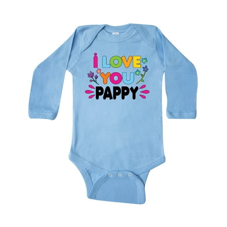 

Inktastic I Love You Pappy with Flowers Gift Baby Girl Long Sleeve Bodysuit