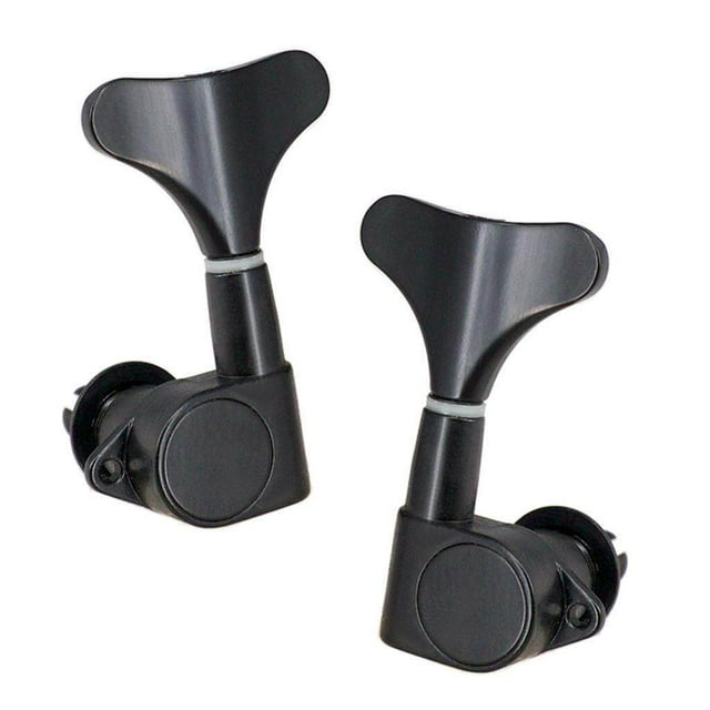 pitrice String Tuning Peg Tuner Sealed Accs String Tuning Machine Head Button for Bass Part Black 2R3L