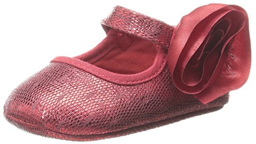 Baby Deer Swiss Dot Metallic Mary Jane (Infant), Red, 3 M US Infant