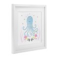 thumbnail image 3 of Stupell Industries Baby Octopus & Flowers White Framed Print Under Glass, design by Carla Daly, 13 x 13, 3 of 10