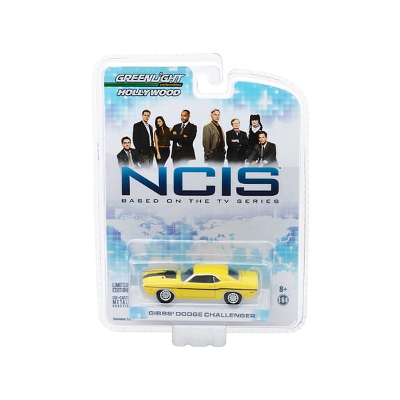 1970 Dodge Challenger R/T (Gibbs') Yellow with Black Stripes "NCIS" (2003) TV Series 1/64 Diecast Model Car by Greenlight