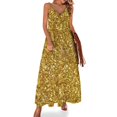 thumbnail image 1 of Vestido sin mangas con estampado de lentejuelas brillantes y doradas, atuendos de playa para mujeres, vestido sensual y sexy para mujeres, 1 of 7
