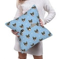 thumbnail image 6 of Bingfone Corgi Dog Linen Throw Pillow Covers Cushion Case Pocket Button Vintage Farmhouse Pillowcase for Sofa Couch Bed 20"x20", 6 of 9