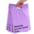 thumbnail image 2 of 10PCS 10x13" Purple Poly Mailer Adhesive Envelope Bags Portable T-shirt Dress Underwear Gifts Boxes Packaging Shipping Pouches (Style C,10PCS), 2 of 7