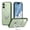 Green, variant on ELEHOLD Shockproof Matte Magnetic Ring Kickstand Protective Case Wireless Charging for iPhone 16 Plus, Blue