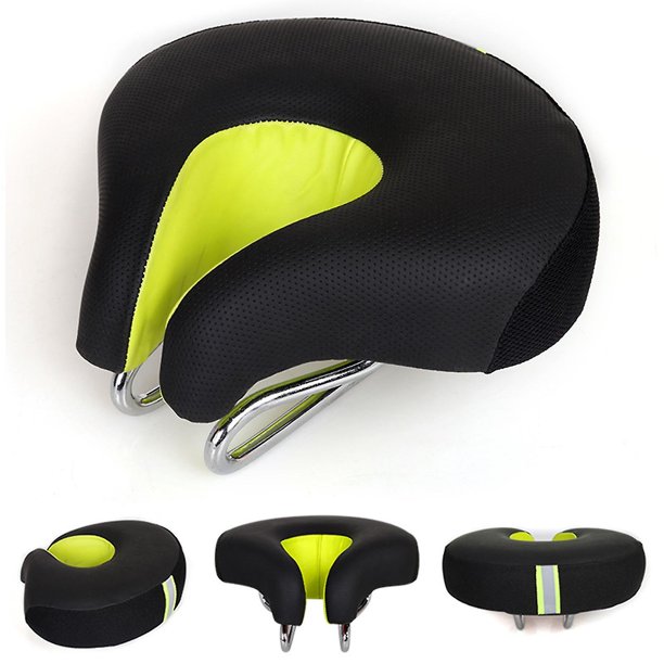 Bicycle Saddle No Nose Bicycle Saddle Mountain Bike Thickened Super Soft Cushio zhangyuxiang LED