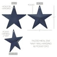 thumbnail image 4 of VHC Brands Patriotic Faceted Metal Star Navy Wall Hanging w/Pocket 12x12, Independence Day Decor, American Star with display pocket, Distressed Appearanc Wall Hanging, Star Shape, Navy, 4 of 6