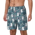 thumbnail image 2 of Balery Forest Rabbit Mens Swim Trunks Swim Shorts for Men Quick Dry Inseam Beach Shorts with Compression Liner Pocket-Medium, 2 of 9