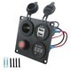 thumbnail image 2 of Panel Base de USB Doble 5V 3,1A LED Voltímetro Toma de Corriente Interruptor, 2 of 9