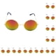 thumbnail image 2 of Gafas de sol Sonducket Diseño único forma redonda Multi-colores Dorado Púrpura 10Conjunto, 2 of 6