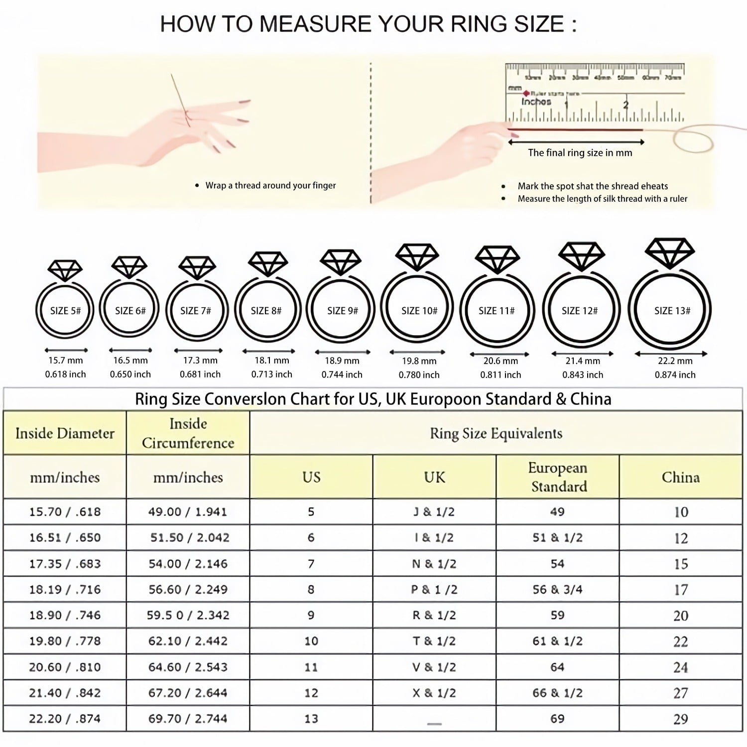 Moissanite Rings For Women, Women's Wedding & Engagement Rings, Luxury Round Cut, 1CT D Color VVS1, 925 Sterling Silver