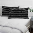 thumbnail image 4 of Black Boho Geometric Pillow Covers King, Abstract Art Dots Striped Soft Brushed Microfiber Breathable Throw Pillow Covers, Pillowcase with Zipper for Couch Sofa Bedroom Living Room 20"x36", 4 of 9