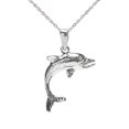 thumbnail image 1 of Sterling Silver Dolphin Pendant Necklace, 18", 1 of 1