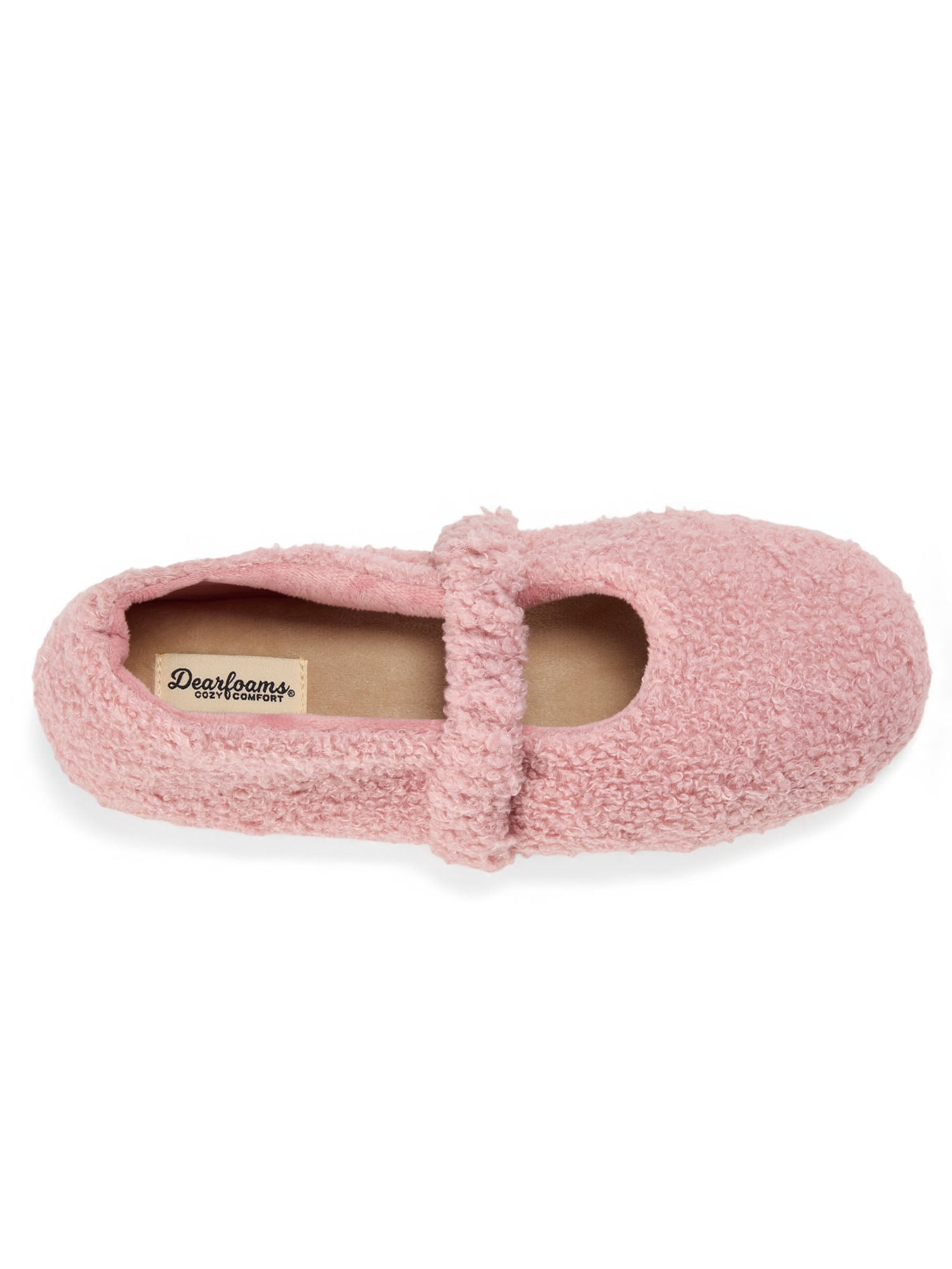 Dearfoams Cozy Comfort Women's Mary Jane Ballerina Slippers
