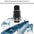 thumbnail image 4 of Square 2Pack PU Leather Shark Cruise Luggage Tag with Privacy Cover and Name ID Tag for Travel Handbags Backpacks Luggage Tags, 4 of 6