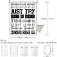 thumbnail image 2 of Black and White Positive Shower Curtain Inspirational Motivational Teen Follow Your Dreams Just Try Never Give Up Kids Boys Waterproof Polyester Fabric 72 x 72 inches Set with Hooks, 2 of 6