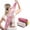 Pink/Yellow/White, variant on 5 Pieces African Net Sponge with Handles Long African Exfoliating Net Washcloth Bath Sponge Net Cloth Wash Net Body Back Scrubber for Shower Loofah
