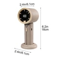thumbnail image 3 of Mini ventilador portátil recargable por USB con pantalla digital – 6 velocidades, base desmontable, portátil para viajes, exteriores, oficina y escritorio., 3 of 6