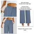 thumbnail image 4 of Pantalones holgados para mujer,Pantalones anchos para mujer Pantalones anchos con botones Pantalones anchos para mujer Los mejores en su clase, 4 of 5