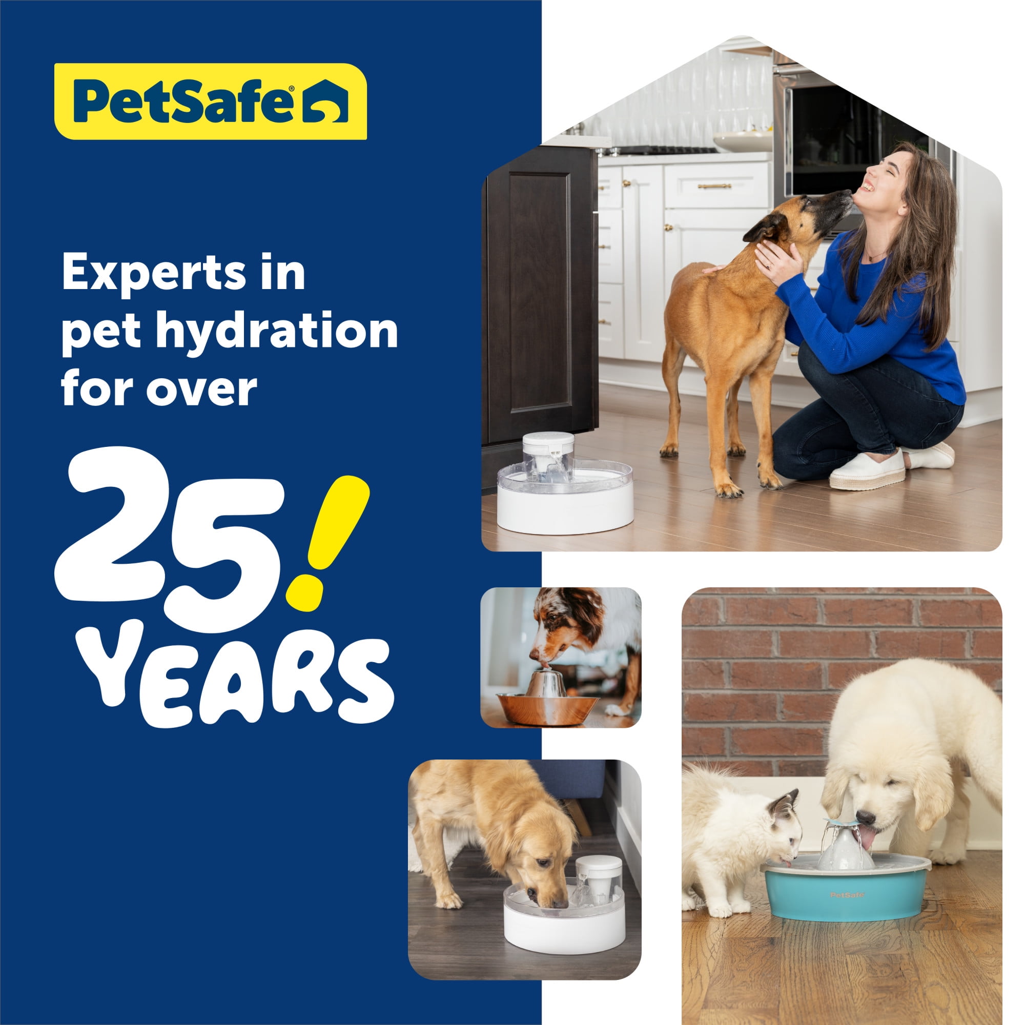 PetSafe Outlast Pumpless Dog Water Fountain 128 oz, Dishwasher Safe, Easy Assembly