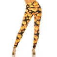 thumbnail image 2 of Creamy Soft Girls Kids Size Leggings, High Rise, Stretchy - by USA Fashion™ Autumnal Pumpkins Small, 2 of 2