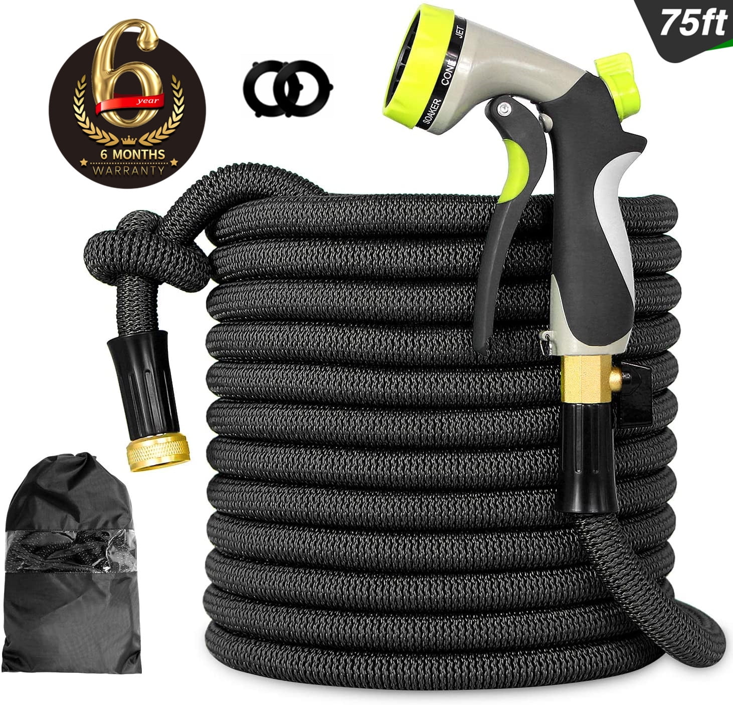 TopSource Expandable Garden Hose Lightweight Kink Free Flexible Water